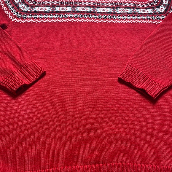 Roundtree & Yorke Crew Neck Red Pullover Sweater - Picture 7 of 13